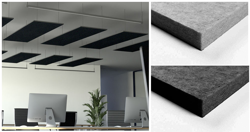 Akustikpaneel Decke - Blue Fiber - 160 x 50 cm - inkl. Befestigung 