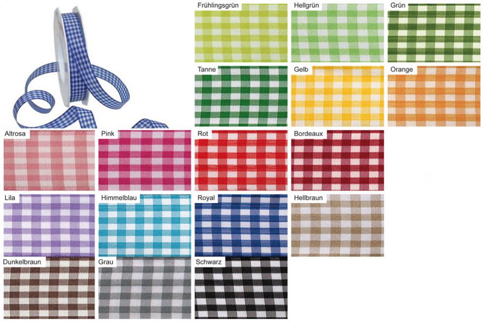 Vichy-Band 15 mm - 20 m Rolle 