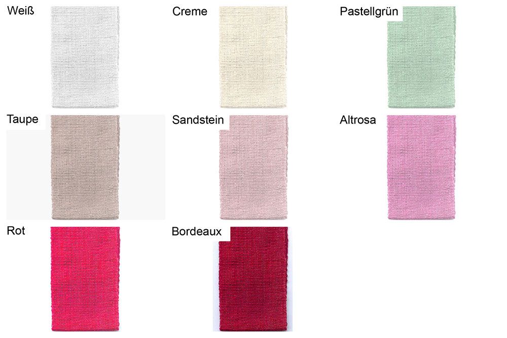 Dekorationsband Leinen-Optik - 25 mm - 15 m-Rolle - Uni 