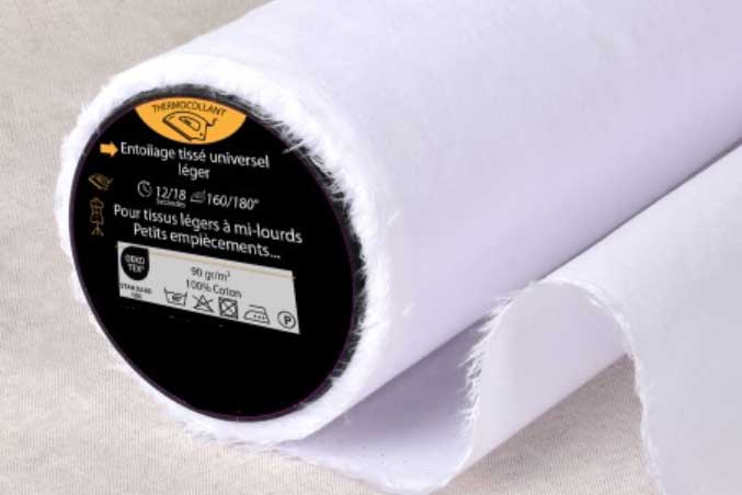 Leichte Baumwolle aufbügelbar - Weiß 