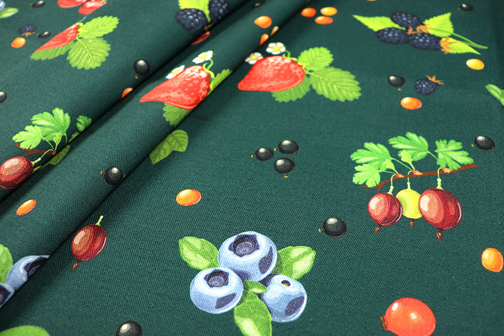 Baumwoll-Dekostoff - Garten-Beeren 