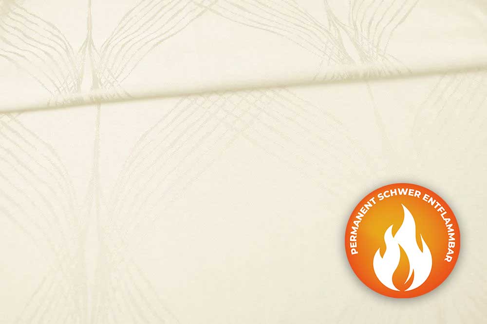 Dekostoff Helix - Trevira CS - Creme/Hellbeige 