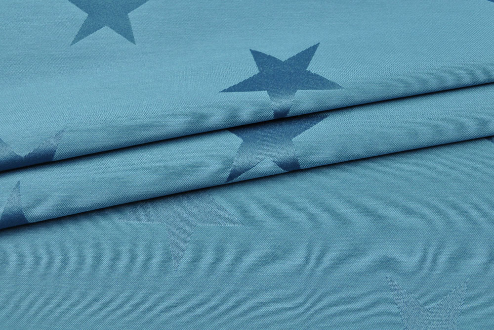 Sternenglanz - Dekostoff Jacquard - Hellblau/Blau 