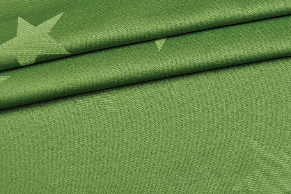 Sternenglanz - Dekostoff Jacquard - Grün/Hellgrün 