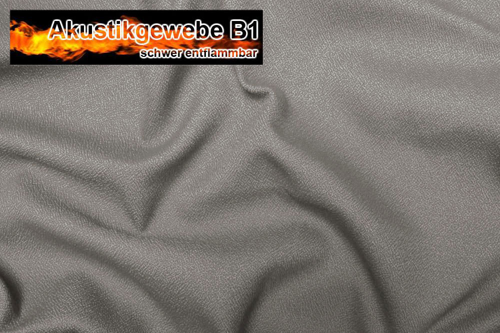 Akustikgewebe schwer entflammbar- 300 cm - Kiesel - 1,0 Meter 