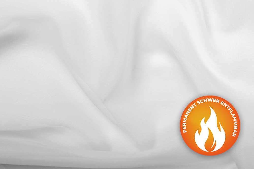 Voile - permanent schwer entflammbar - 520 cm - Weiß 