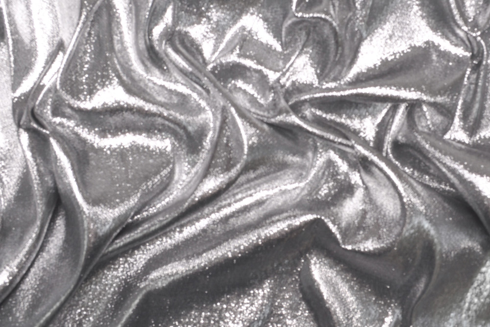 Effektstoff Disco - schwer entflammbar - 310 cm Silber/Schwarz