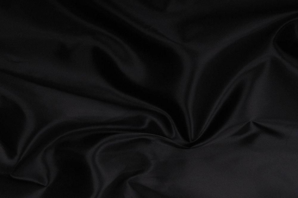 Bekleidungsstoff Satin - Seidentouch Schwarz