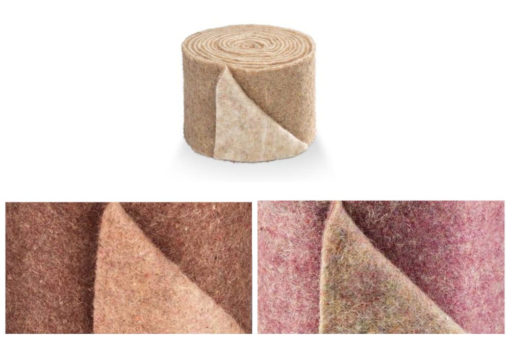 Vintage Filz zweifarbig - 15 cm breit - 5 m-Rolle 