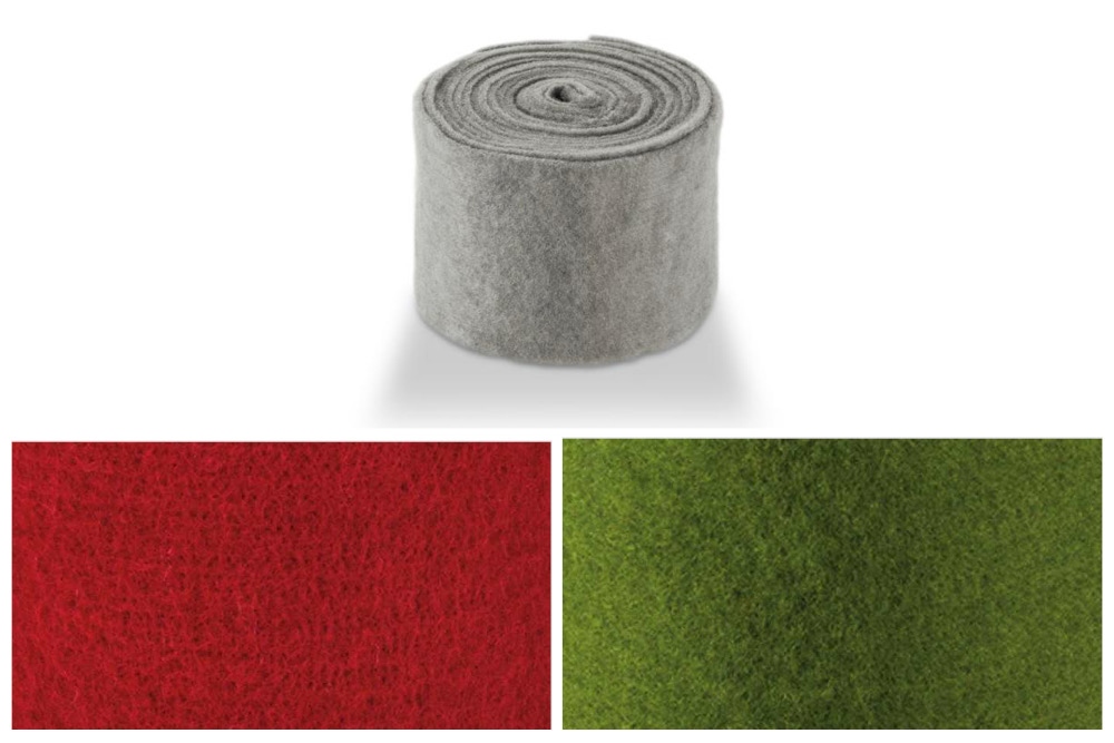 Wollfilz-Band 7,5 cm breit - uni - 5 m-Rolle 