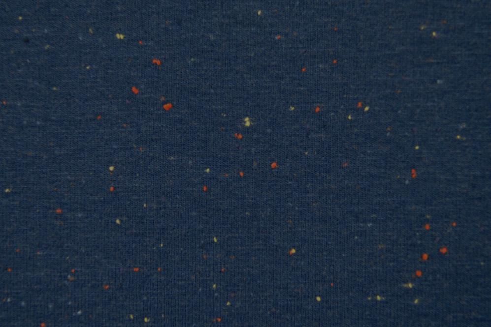 Jersey-Flanell - Sprenkel - Dunkelblau/Bunt 