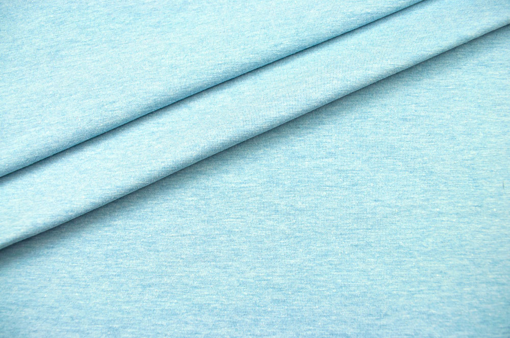 Feinjersey Melange Hellblau