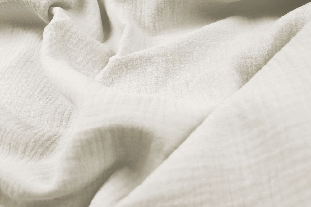 Musselin-Bettwäsche-Stoff - 280 cm Creme