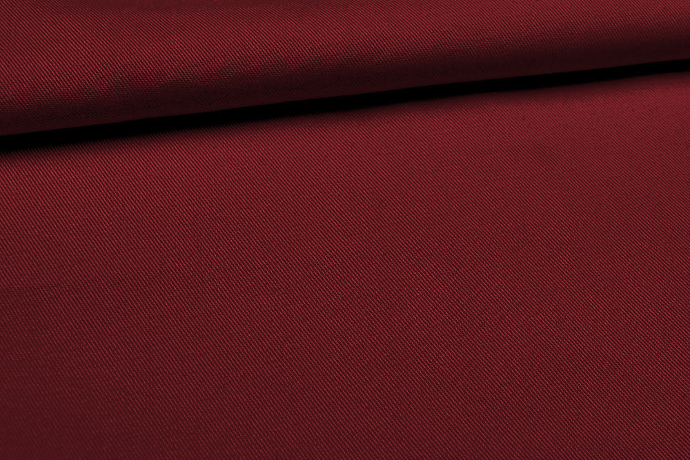 Twill-Stoff - Uni - Bordeaux - 1,0 Meter 
