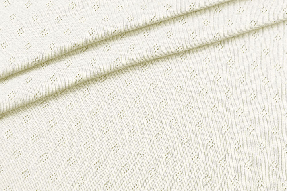 Ajour-Muster Raute - Jersey - Uni Creme