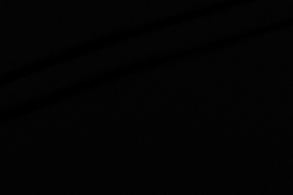 Ajour-Muster Raute - Jersey - Uni Schwarz