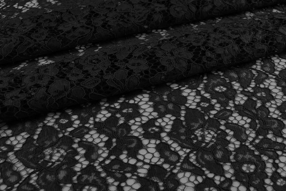 Aurelia - Spitzenstoff - Uni Schwarz