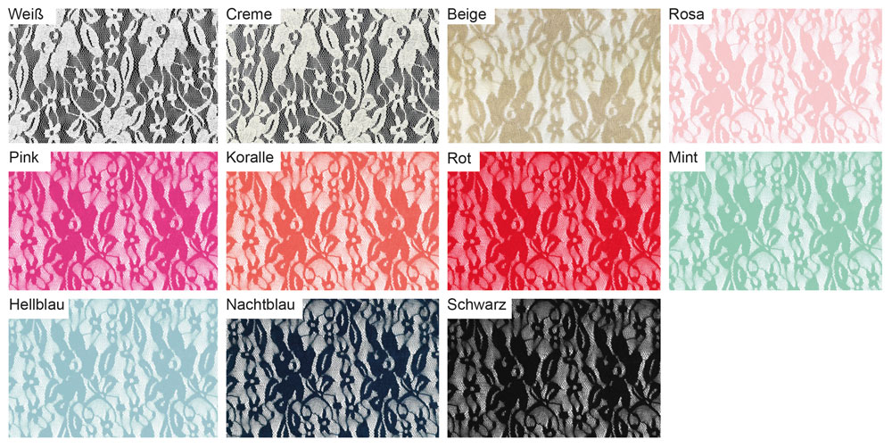 Wäsche-Spitze elastisch - Blüten 