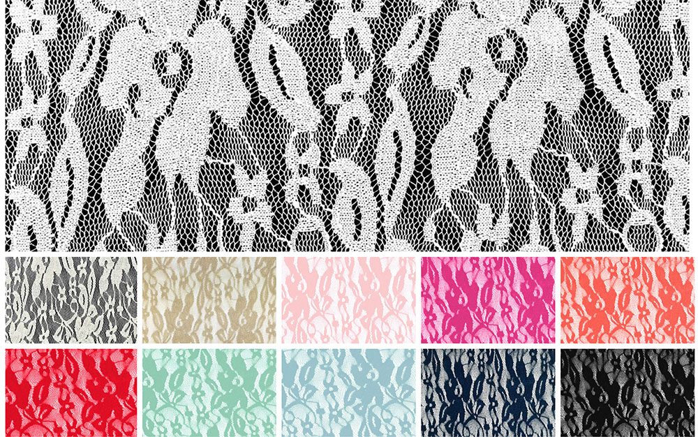 Wäsche-Spitze elastisch - Blüten 