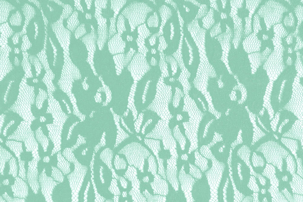 Wäsche-Spitze elastisch - Blüten - Mint - 1,0 Meter 