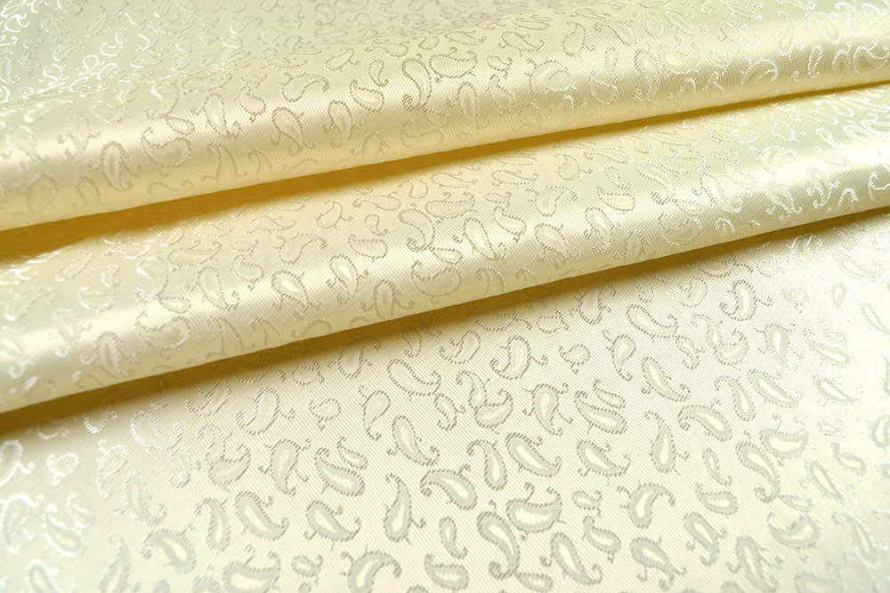 Jacquard-Taft - Mini-Paisley - Creme 