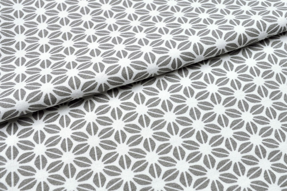 Jersey - Geo-Blume - Grau 