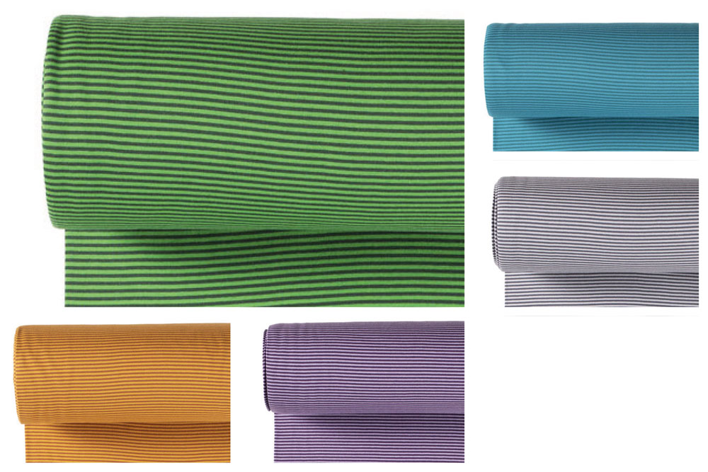 Bündchen-Stoff - Feine Ringel 