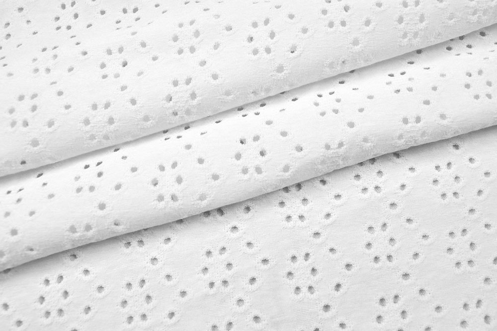 Jersey-Stickerei - Bella - Weiß 