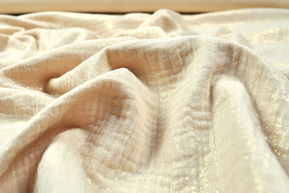 Double Gauze - Glitzer - Champagner 