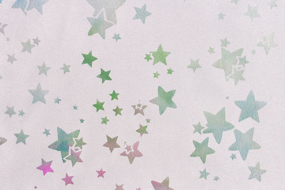 Outdoorstoff light - wasserabweisend - Shiny Stars - Rosa 