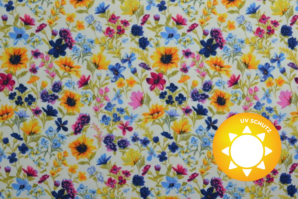 Badeanzugstoff - Sommerblume 