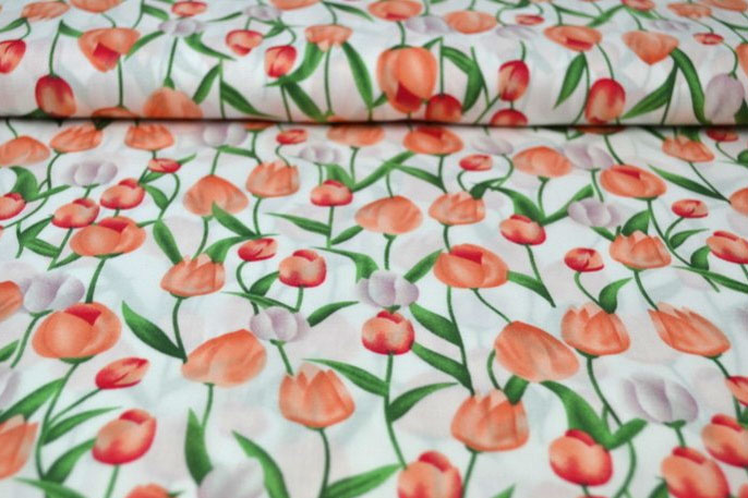 Viskosestoff - Tulpen-Traum 