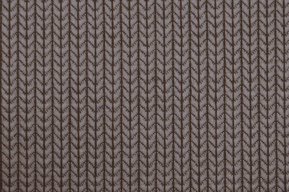 Albstoffe - Bio Jacquard-Jersey - Big Knit Braun
