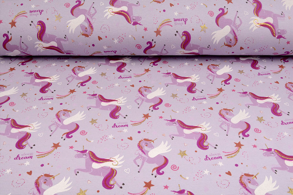 Alpenfleece Glitzer - Einhorn-Träume 