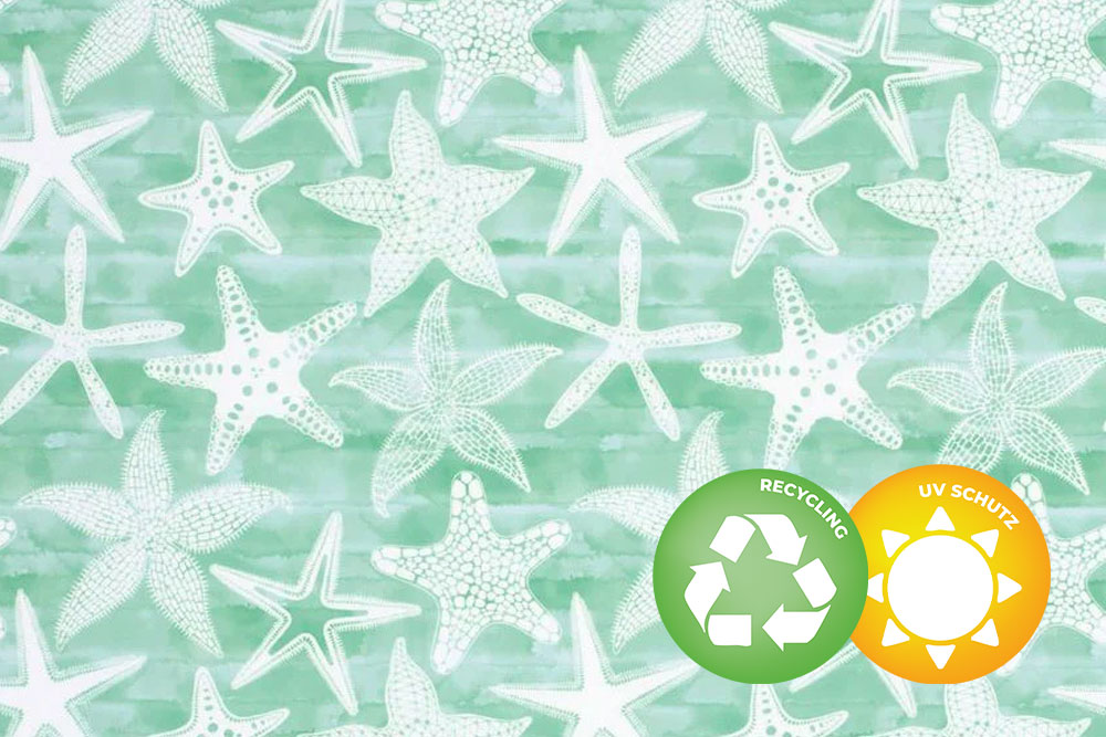 Badeanzugstoff Recycling - Seesterne 