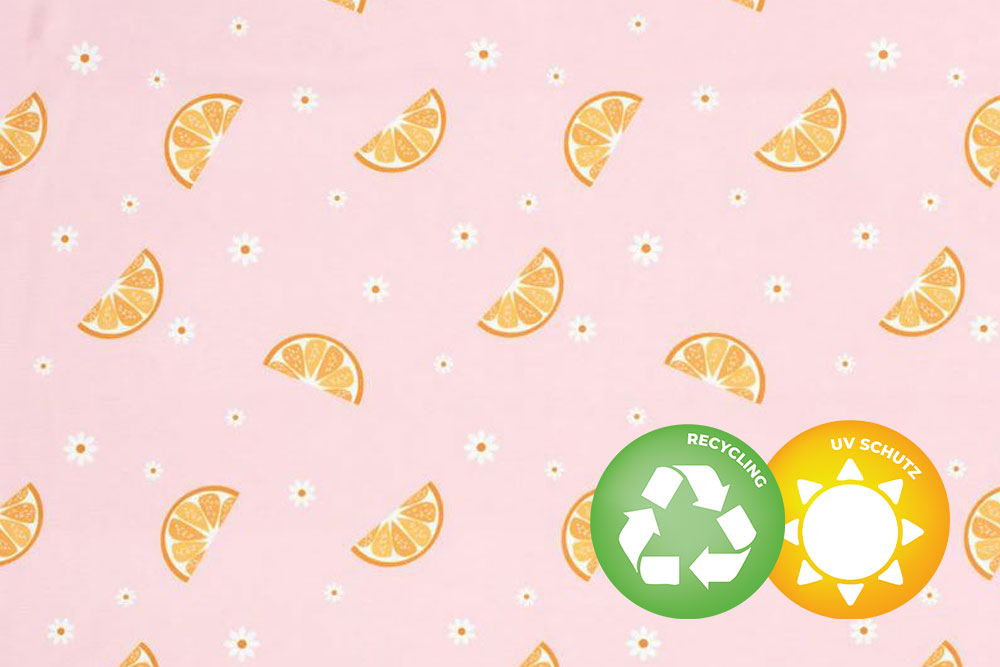 Badeanzugstoff Recycling - Orangen 