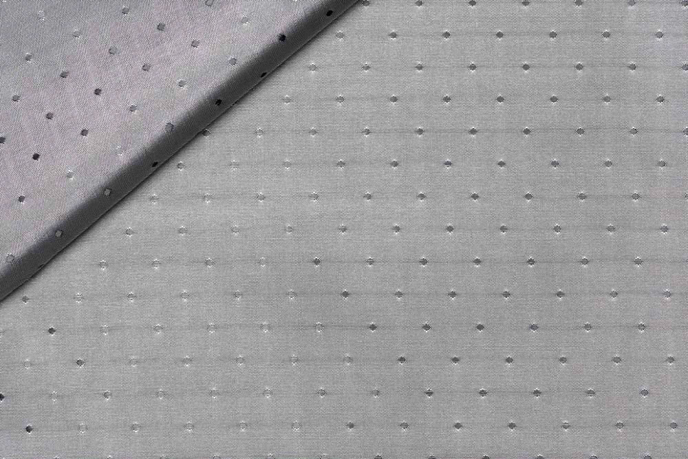 Jacquard-Taft deluxe - Punkte - Silber 