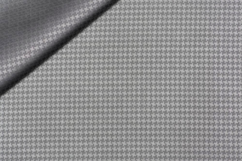 Jacquard-Taft deluxe - Pepita - Silber 