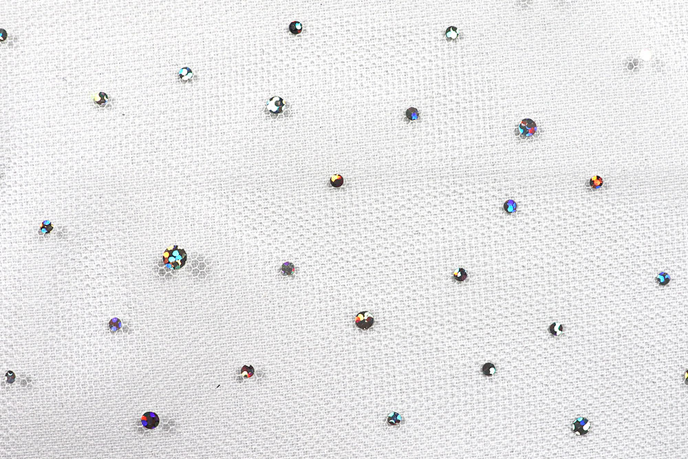 Pailletten-Tüll - Weiß 