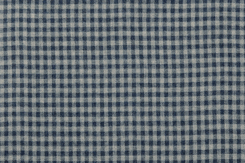 Flanellstoff - Vichy Karo - Nachtblau 