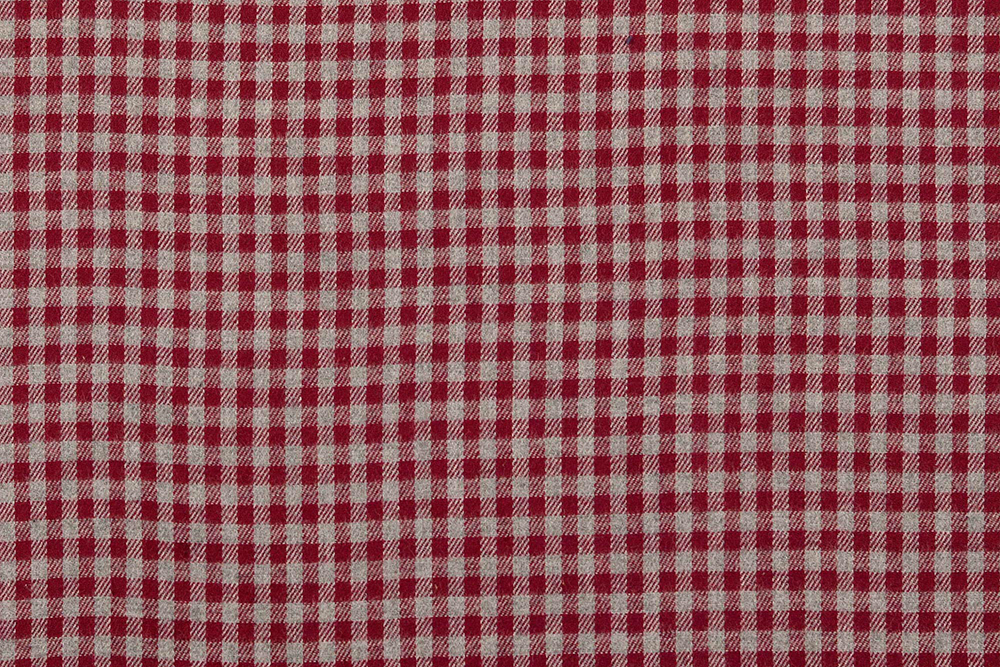 Flanellstoff - Vichy Karo - Rot 