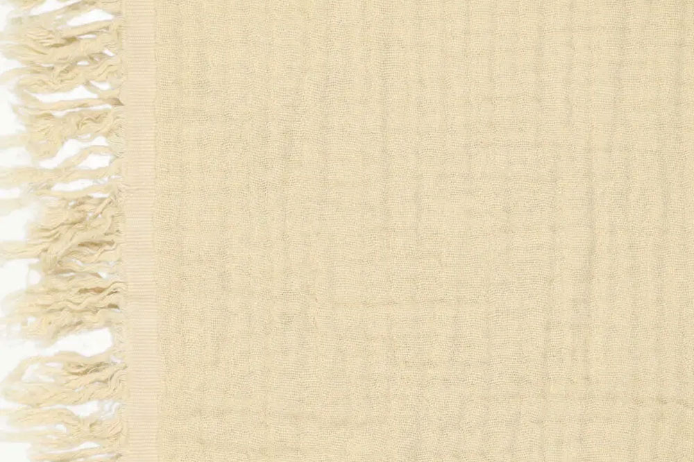 Musselin mit Fransen - Natur 