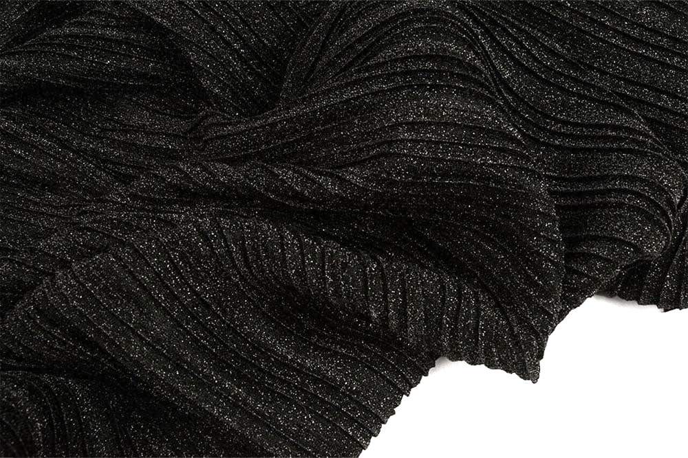 Lurex-Plissee - Glamour - Schwarz 