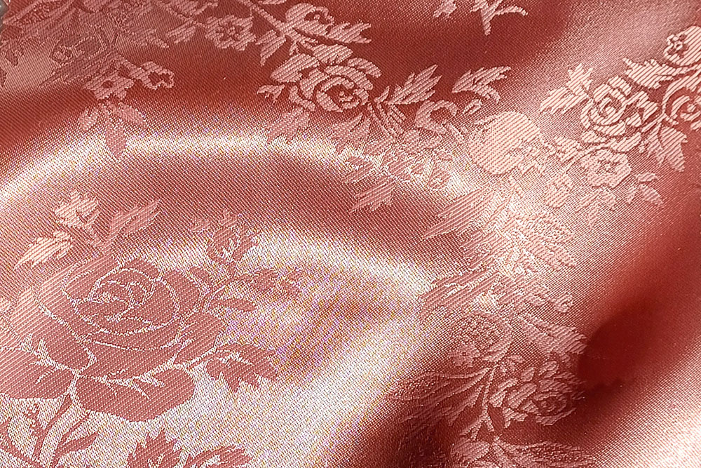 Satin-Jacquard - Rosen Altrosa