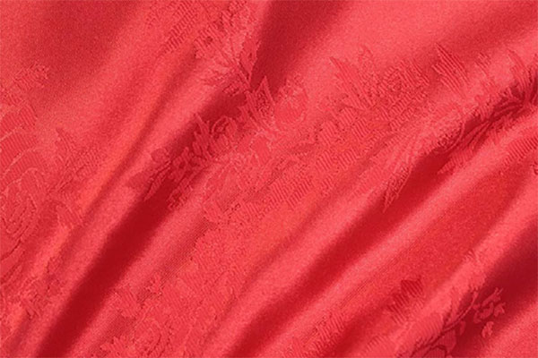 Satin-Jacquard - Rosen Rot