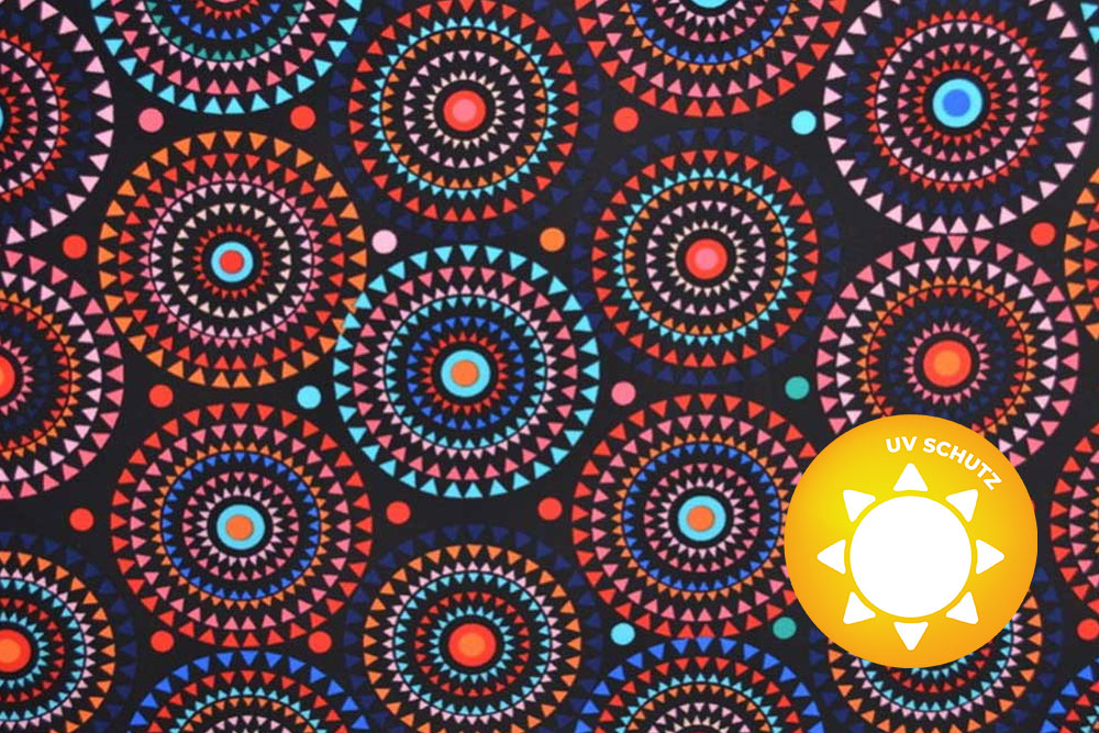 Badeanzugstoff - Bunte Mandalas 