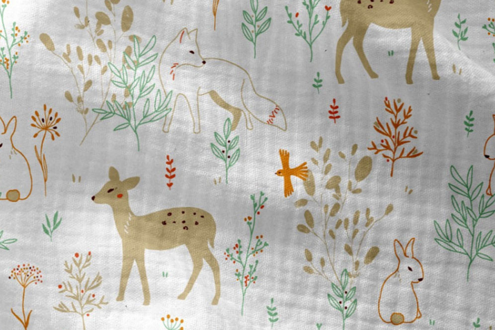 Musselin - Waldtiere 