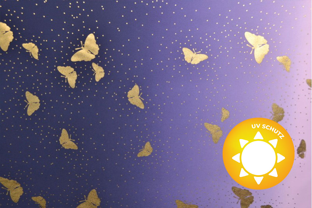 Badeanzugstoff - Golden Butterflies 