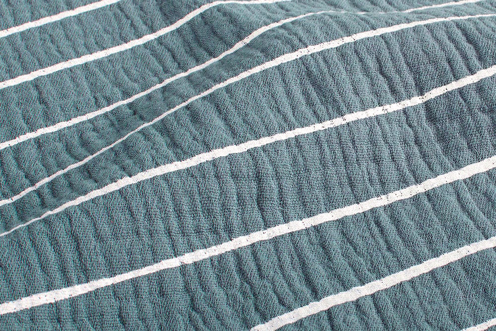 Musselin - Streifen - Indigo 