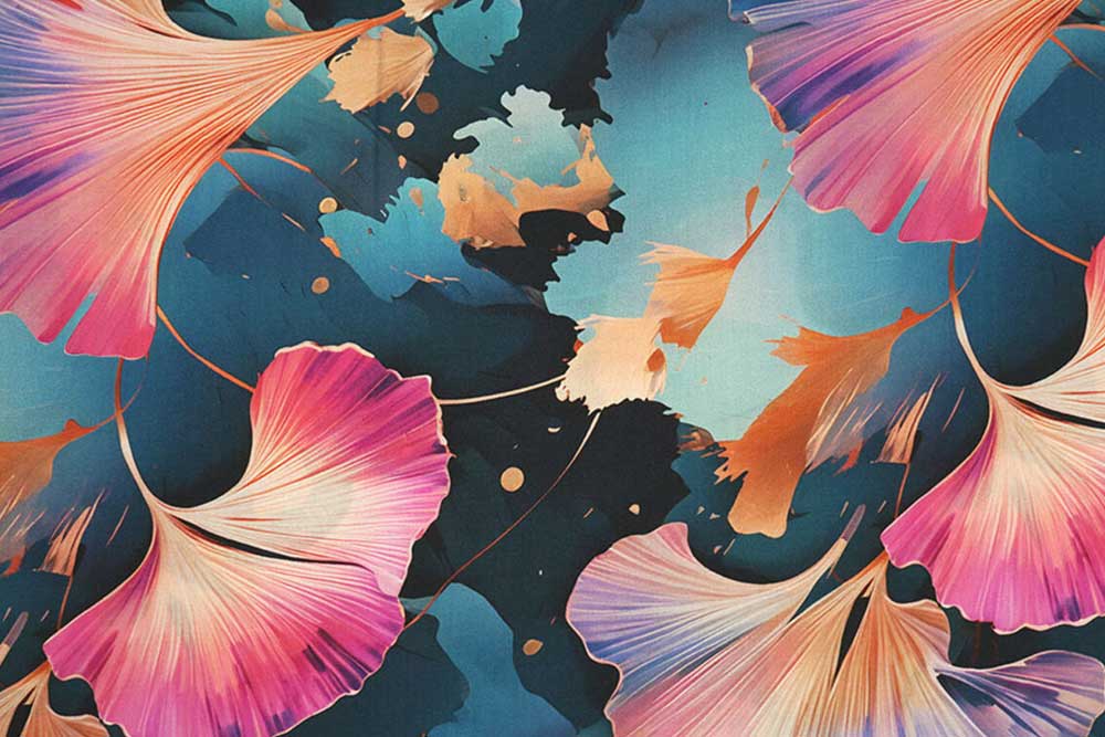 Viskosestoff - Ginkgo Blush 